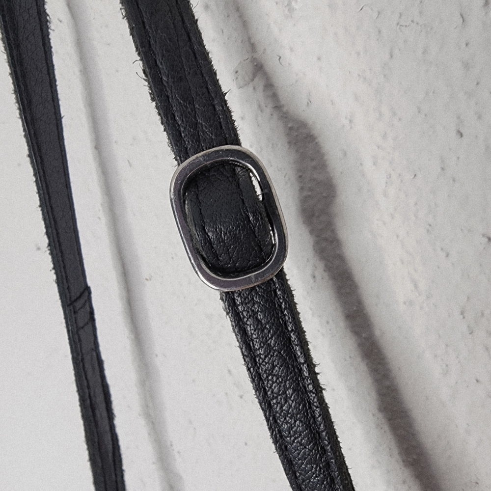 Day & Mood Black Embossed Leather Crossbody - Picture 5 of 15